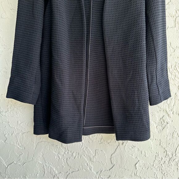 EILEEN FISHER Sweater Cardigan Women XS Waffle Open Front Minimalist - Picture 3 of 8